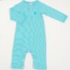 Natdragt til baby uden fødder turkis/hvid