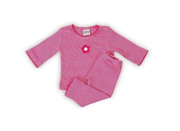 Dukketøj pyjamas sæt fra Smallstuff i pink