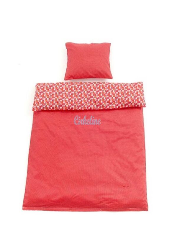 Junior Sengetøj 100% Bomuld Rød Blomst fra Smallstuff