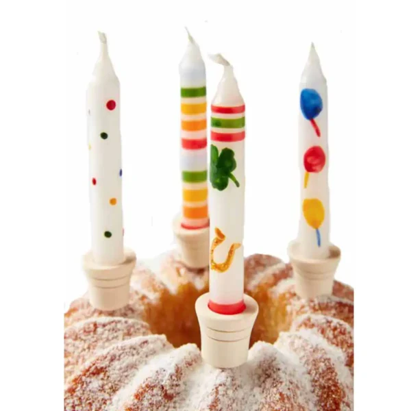 Trælyseholdere til kagen 6 stk.