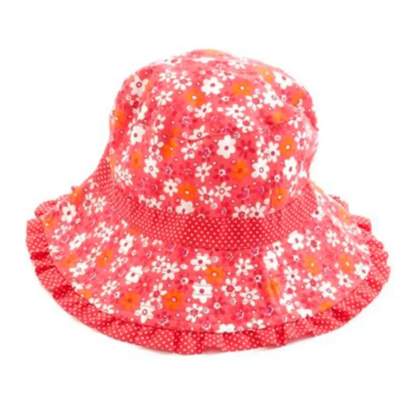 Solhat og sommerhat til baby og børn rød flower