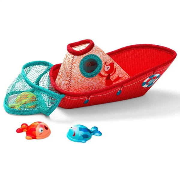 Badelegetøj fiskebåd med Alice og César fra Lilliputiens