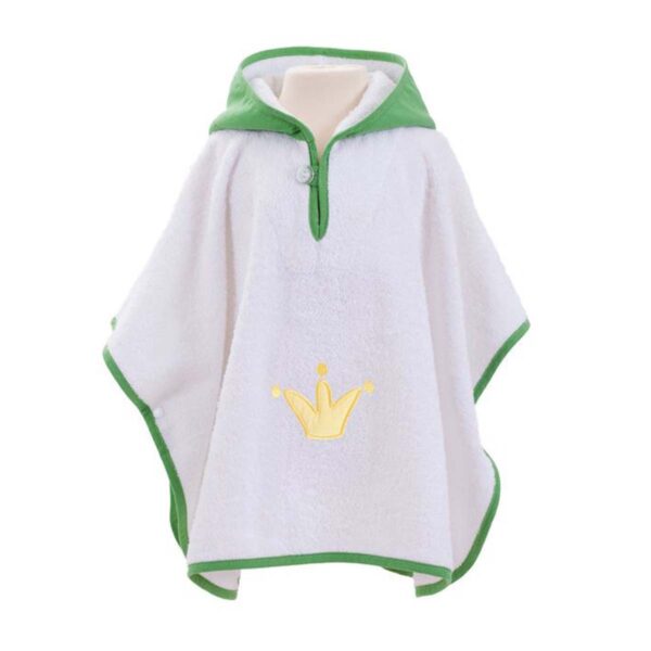 Badeponcho til børn med frø-design