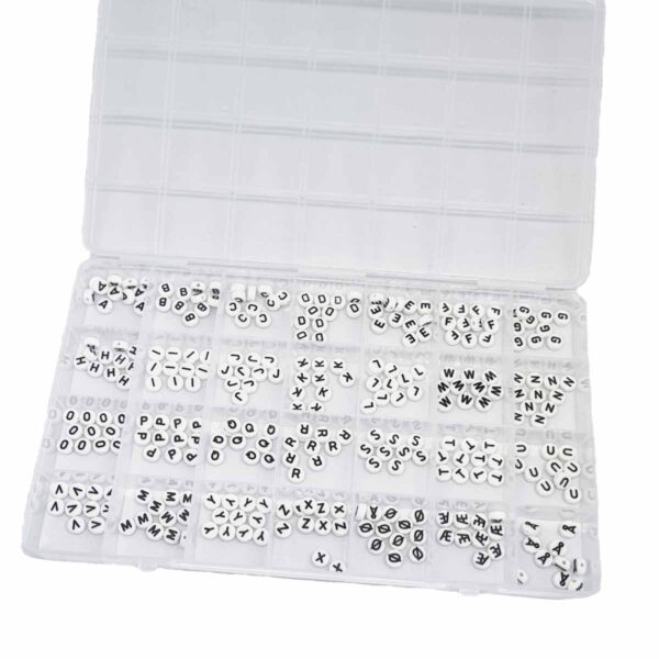Bogstavperler 280 stk. i fin æske
