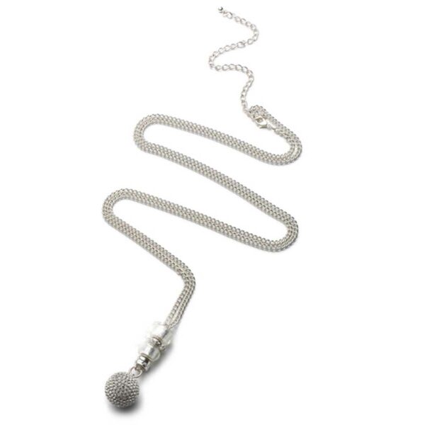 Bola Graviditetssmykke Deluxe med Perler og Hvide Krystalsten