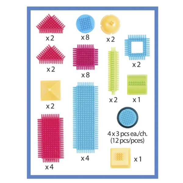 Bristle Blocks spand med 50 farverige klodser