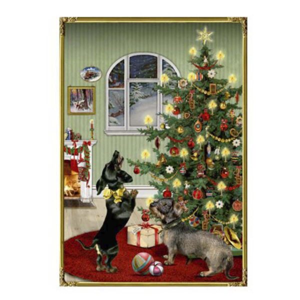 Coppenrath Julekalender Julekort Gravhundens julefest