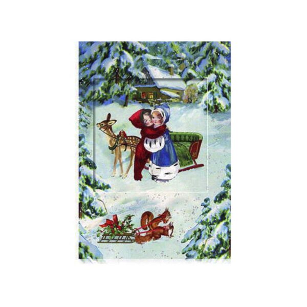 Coppenrath Julekalender Julekort Julebørn i sneen