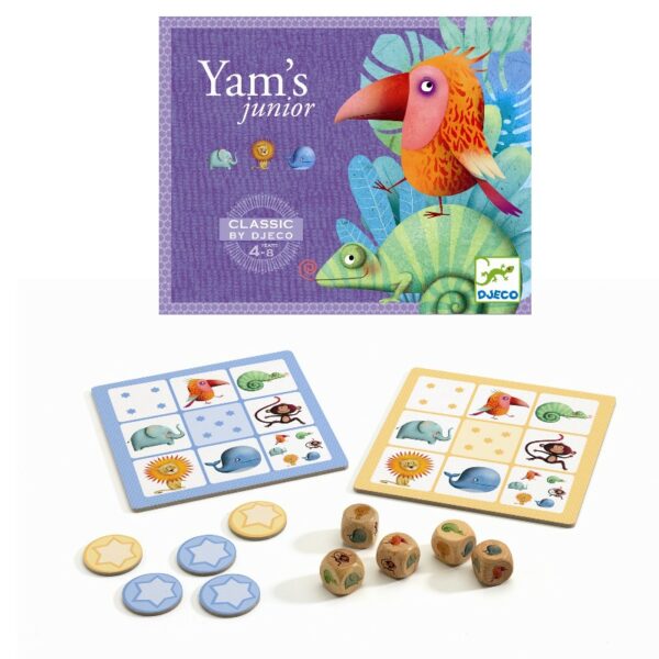 Djeco Yatzy Junior familiespil – Yatzy med dyr for børn fra 4 år