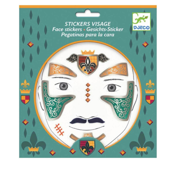 Ansigtsklistermærker Ridder fra Djeco