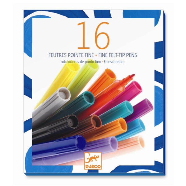 Tuscher fra Djeco 16 klassiske farver
