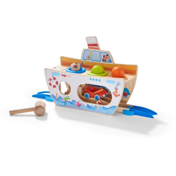 HABA Kullerbü kuglebane tilbehør hammerbræt skib