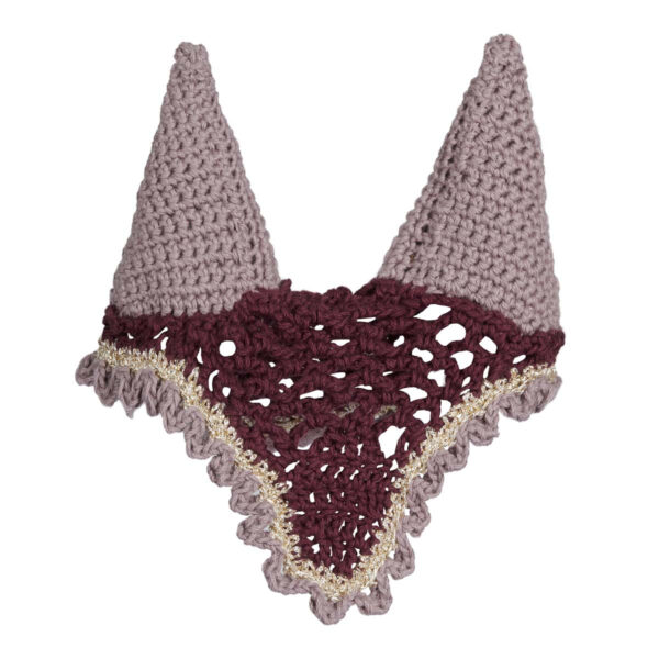 Kæpheste hæklet hut mørk og lyse-lilla