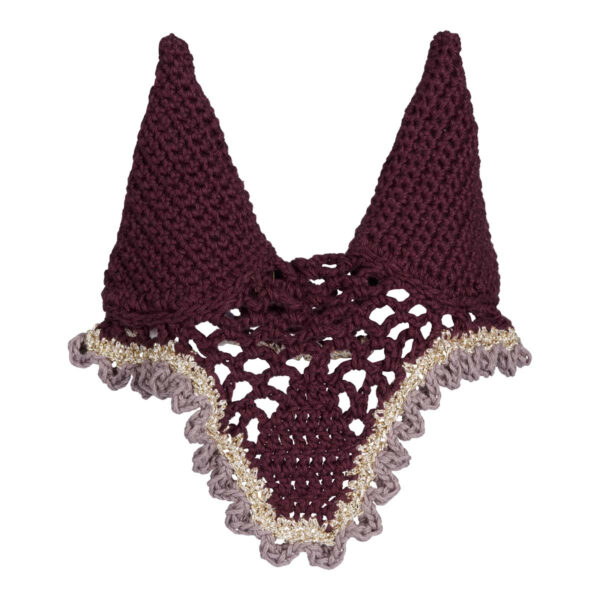 Kæpheste hæklet hut mørke/lyse lilla