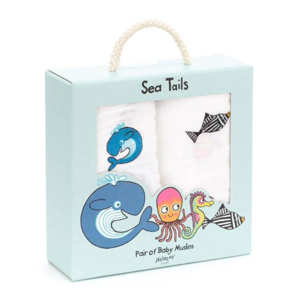 Stofbleer fra Jellycat Sea Tails