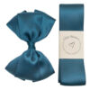 Little Wonders dåbsbånd silke Military Blue med sløjfe