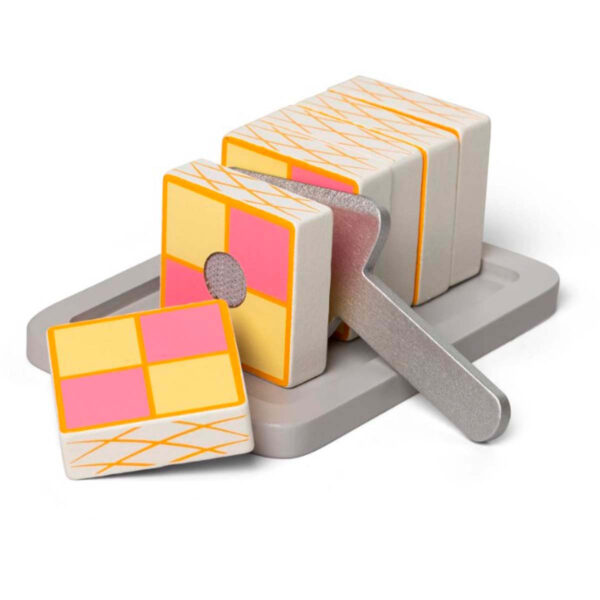 MaMaMeMo legemad i træ Battenberg kage