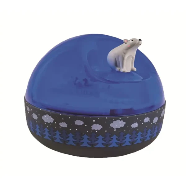 Trousselier stjernelampe med musik isbjørn Nordlysprojektor – Et magisk nordlys i børneværelset