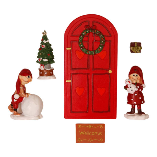 Nissedør til væg Rød stalddør