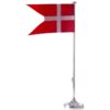 Bordflag med Dannebrogsflag 40 cm forsølvet