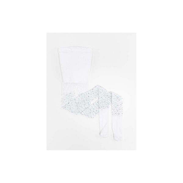 Strømpebukser med rhinsten hvid