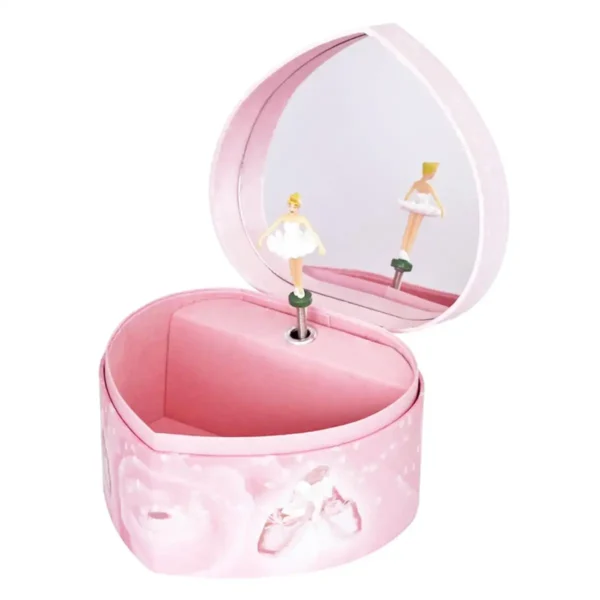 Smykkeskrin med musik til børn hjerteformet ballerina fra Trousselier