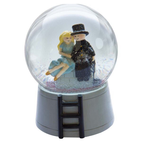 Snekugle med musik Hyrdinden og Skorstensfejeren lyseblå