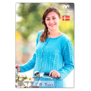 Strikkeopskrift Dame cardigan med hulmønster