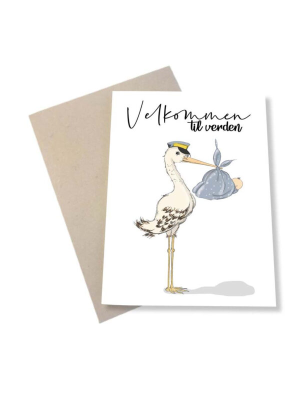 Lykønskningskort Velkommen til verden Dreng