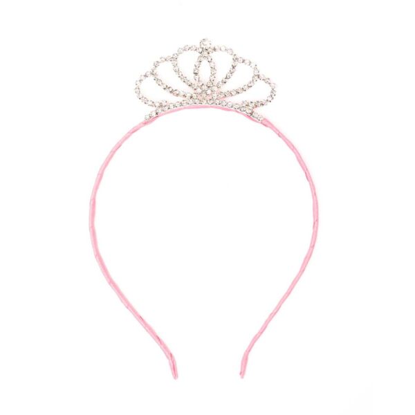 Diadem hårbøjle til børn Pink Prinsesse krone