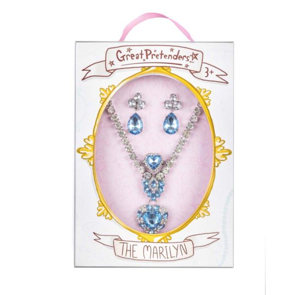 Børnesmykkesæt Marilyn blå Kronjuveler fra Great Pretenders
