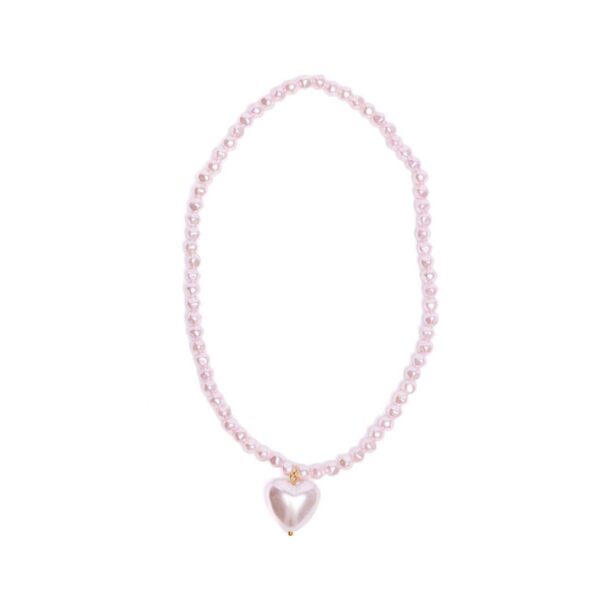 Great Pretenders børnehalskæde rosa perlemors hjerte
