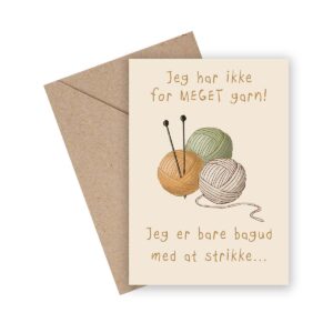 Lykønskningskort Jeg har ikke for MEGET garn! fra Mouse & Pen