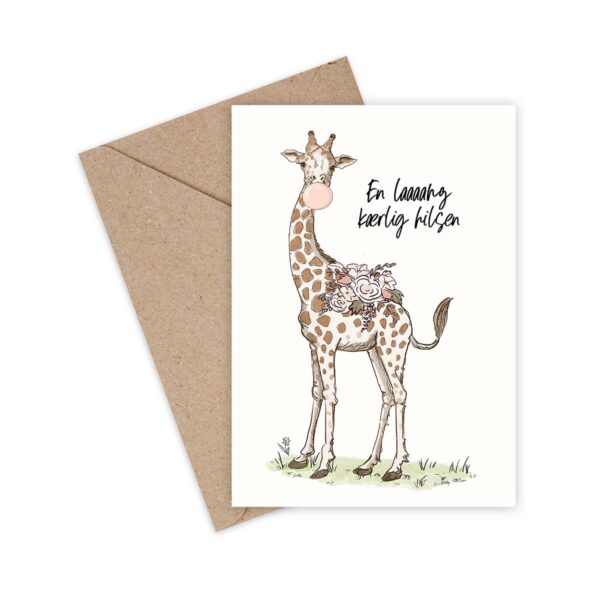 Lykønskningskort En Laaaang kærlig hilsen fra Mouse & Pen