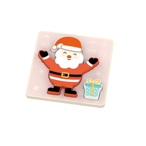 Jule Puslespil træ 1 år julemand