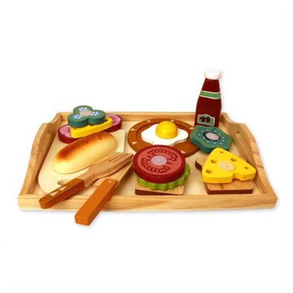 Magni legemad i træ morgenmadsbakke