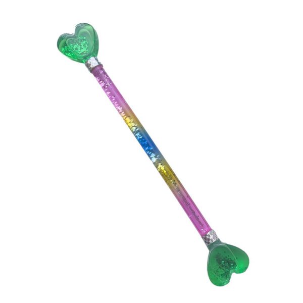 Tryllestav med glimmer grønne hjerter