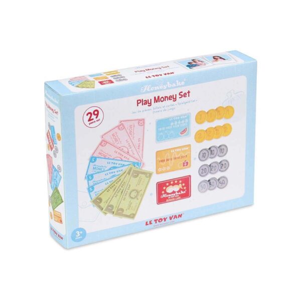 Lege penge mønter og sedler til købmandsbutik fra Le Toy Van