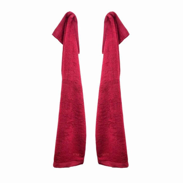 Personligt håndklæde rød med navn