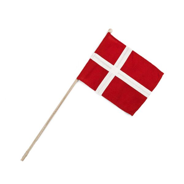 Langkilde Og Søn stof flag på pind Dannebrog