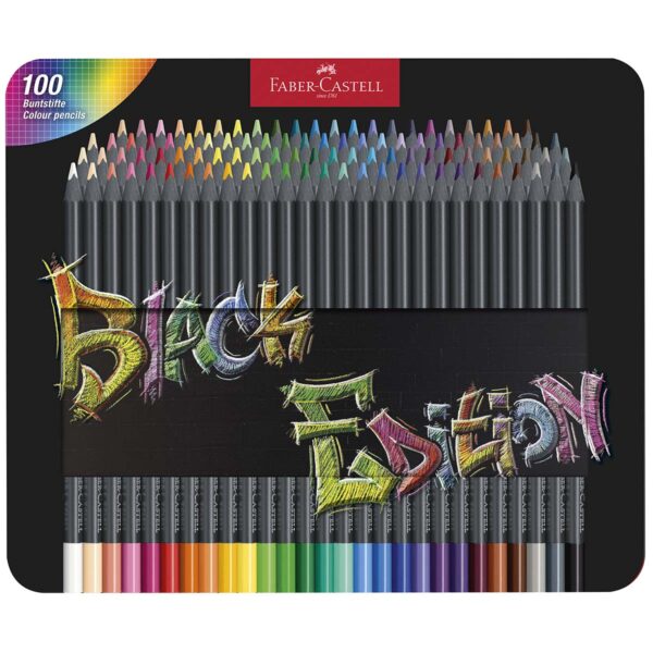 Faber-Castell Black Edition farveblyanter 100 stk. i metalæske