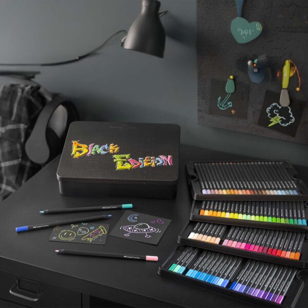 Faber-Castell Black Edition farveblyanter 100 stk. i metalæske