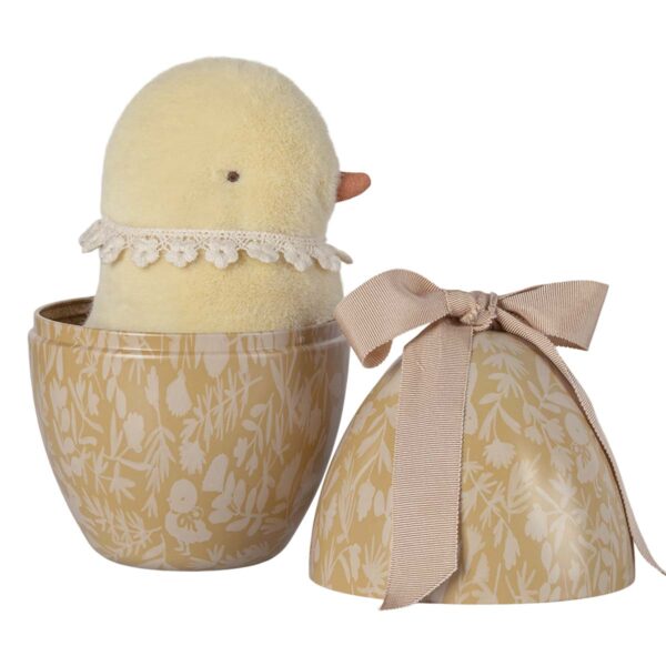 Maileg påskeæg gul med kyllingebamse