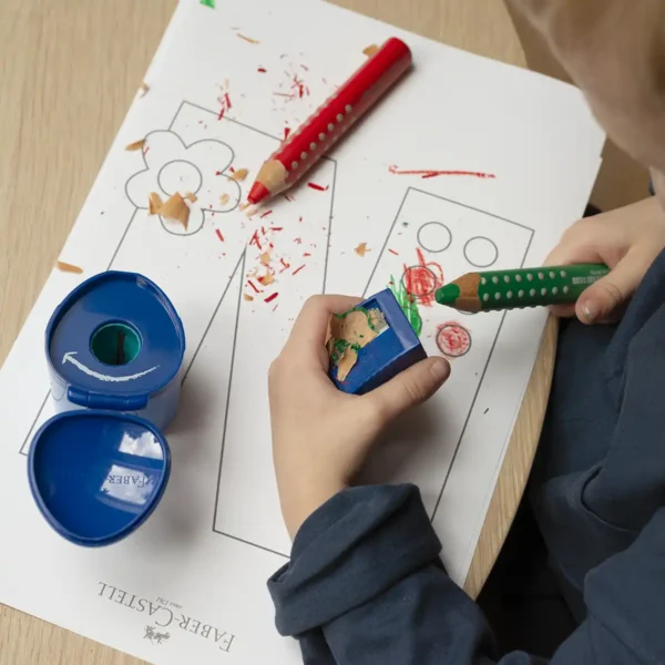 Faber-Castell XXL Jumbo Grippy Farveblyanter til små børn med blyantspidser – Farver der Skaber Fantasi og Færdigheder