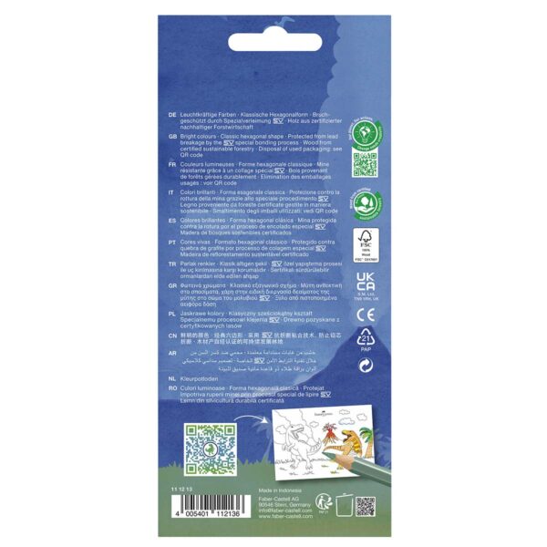 Faber-Castell Farveblyanter Dinosaur 10+3 stk.
