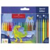 Faber-Castell tusser til børn dinosaur 18+6 stk.
