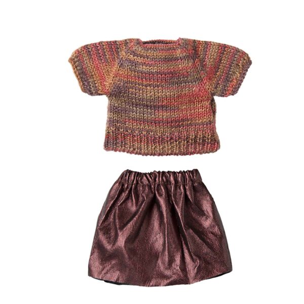 Maileg tøj til Mor mus nederdel og striktrøje