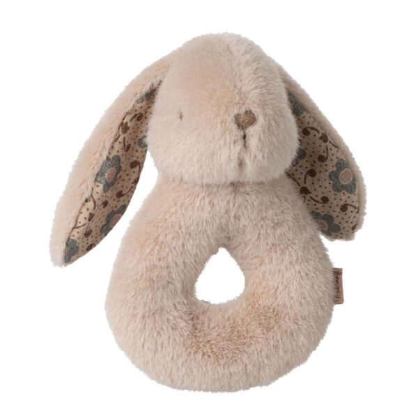 Maileg ranglesæt med kanin og stofble i pudder