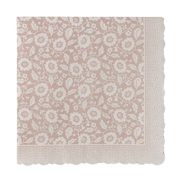 Maileg servietter med blomster i pudder – romantik og ro på bordet