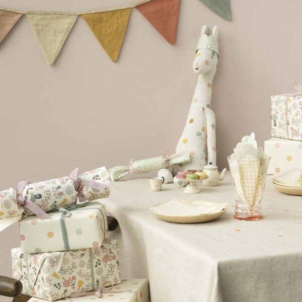 Maileg servietter multi prikker rosa